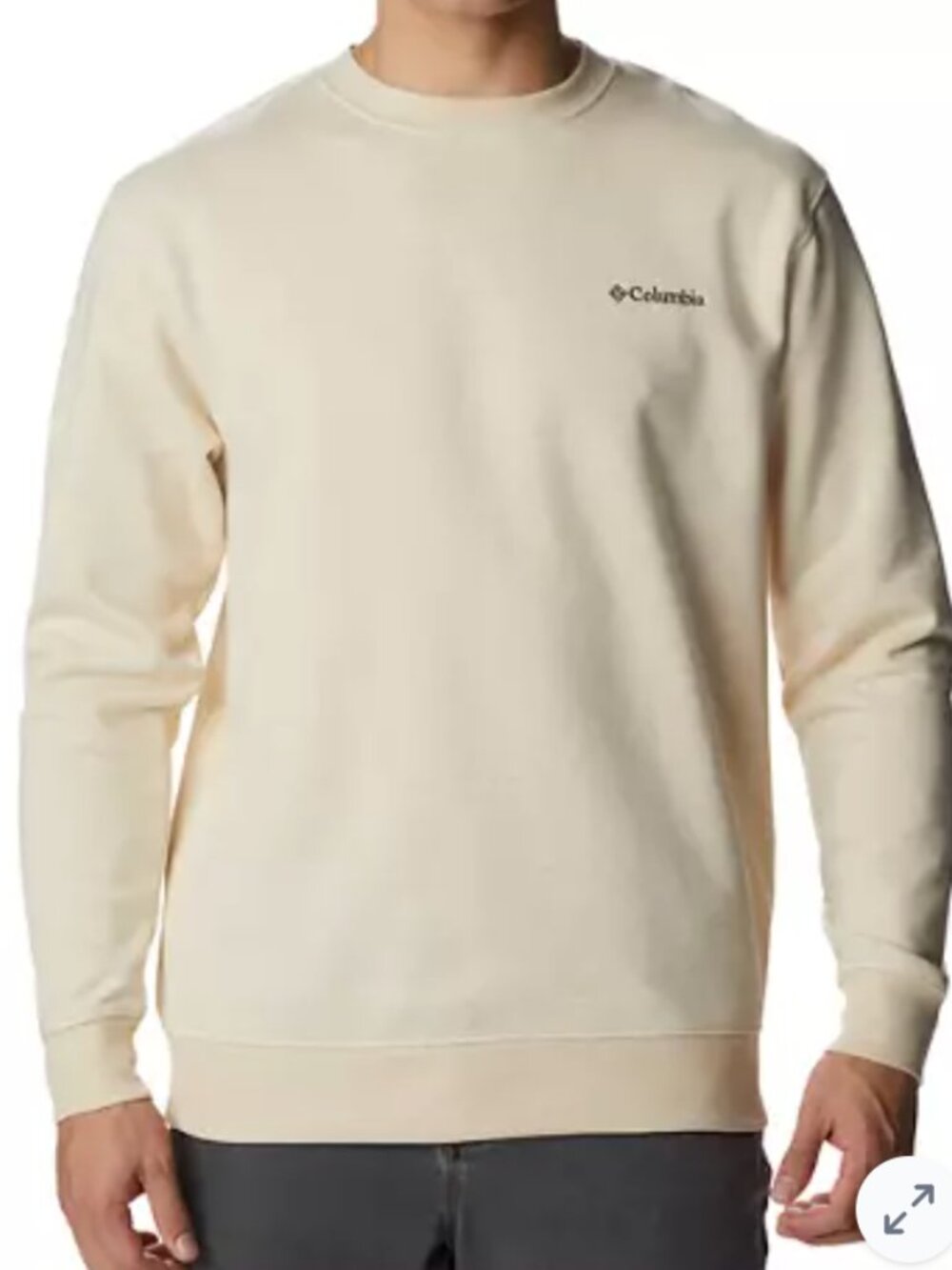 Columbia Men’s Hart Mountain II Oatmeal Crew Neck Fleece Sweatshirt Medium NWT